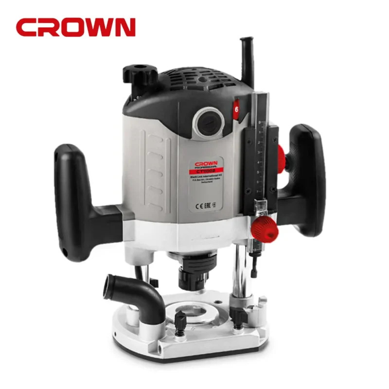 1 2 1400w plunge router crown ct11002