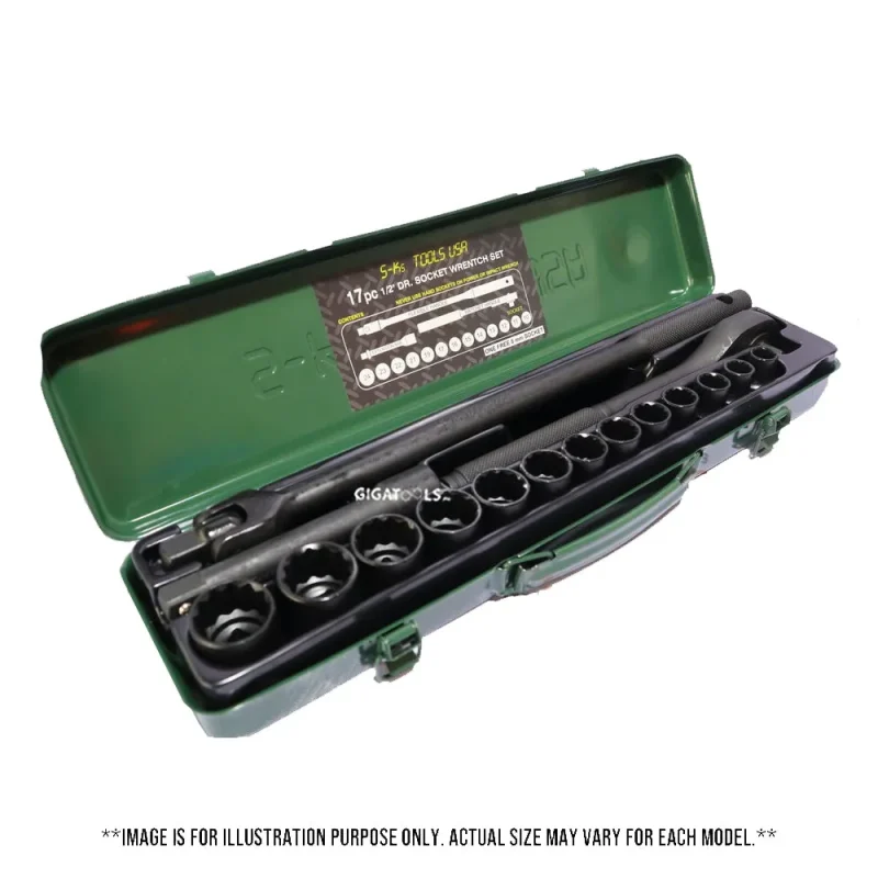 1 2 drive 17 piece socket wrench set by s ks tools usa