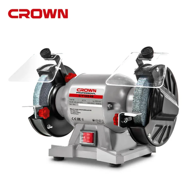 1 4hp 125mm bench grinder crown ct13545