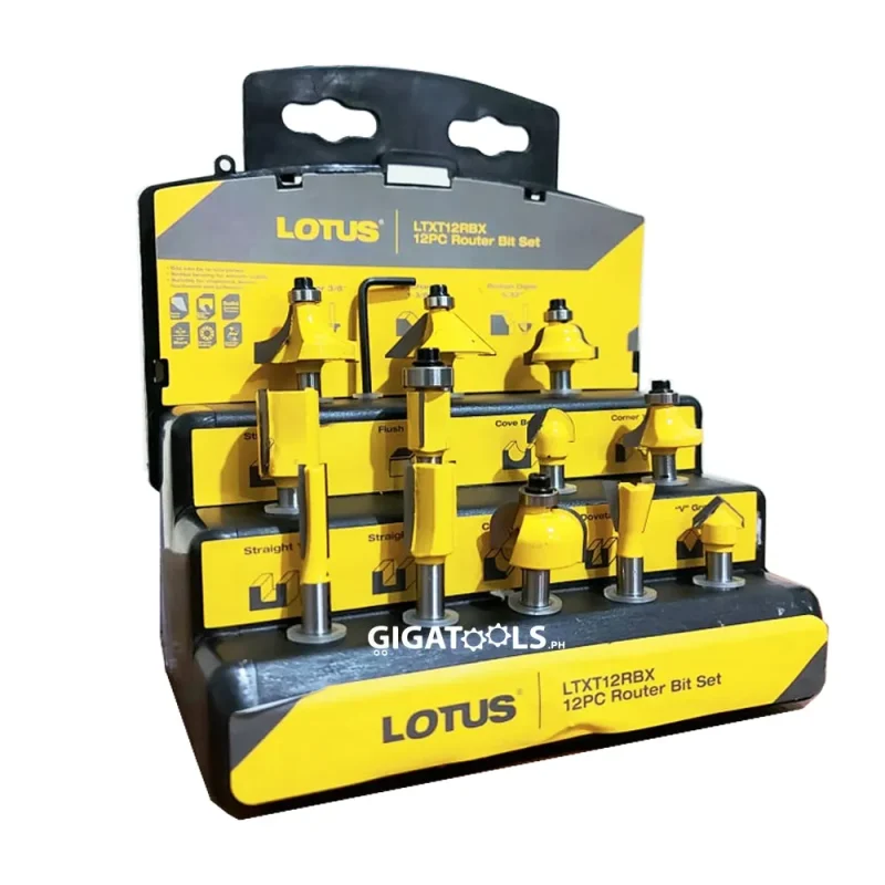 12 piece 1 4 shank router bit set lotus