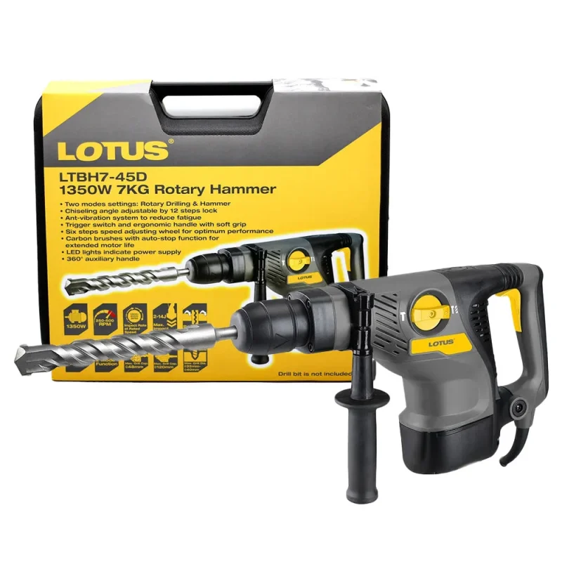 1350w sds max rotary hammer 2 mode lotus ltbh7 45d