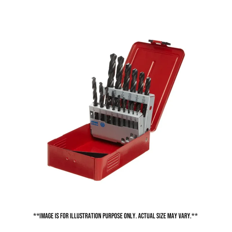 15pc drill bit set 1 16 1 2 x 1 32 a 190