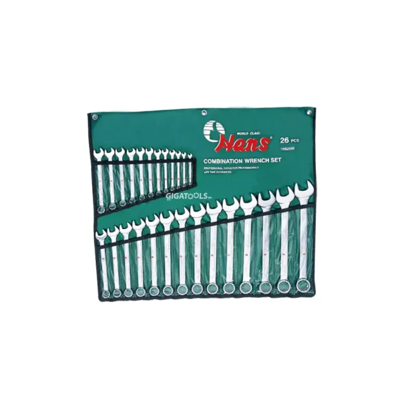 26 piece combination wrench set by hans tools 16626m