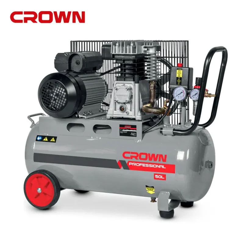 2hp belt driven air compressor 8bar 50l crown ct36030