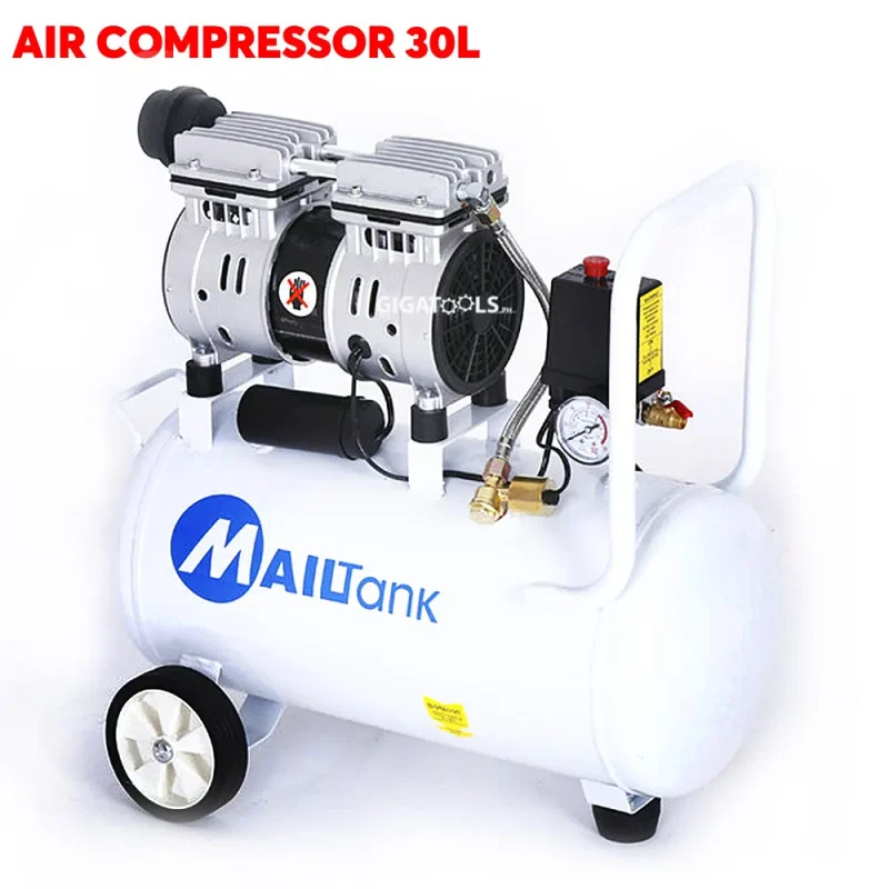 30l oil free silent air compressor 1hp 650w mailtank sh 39