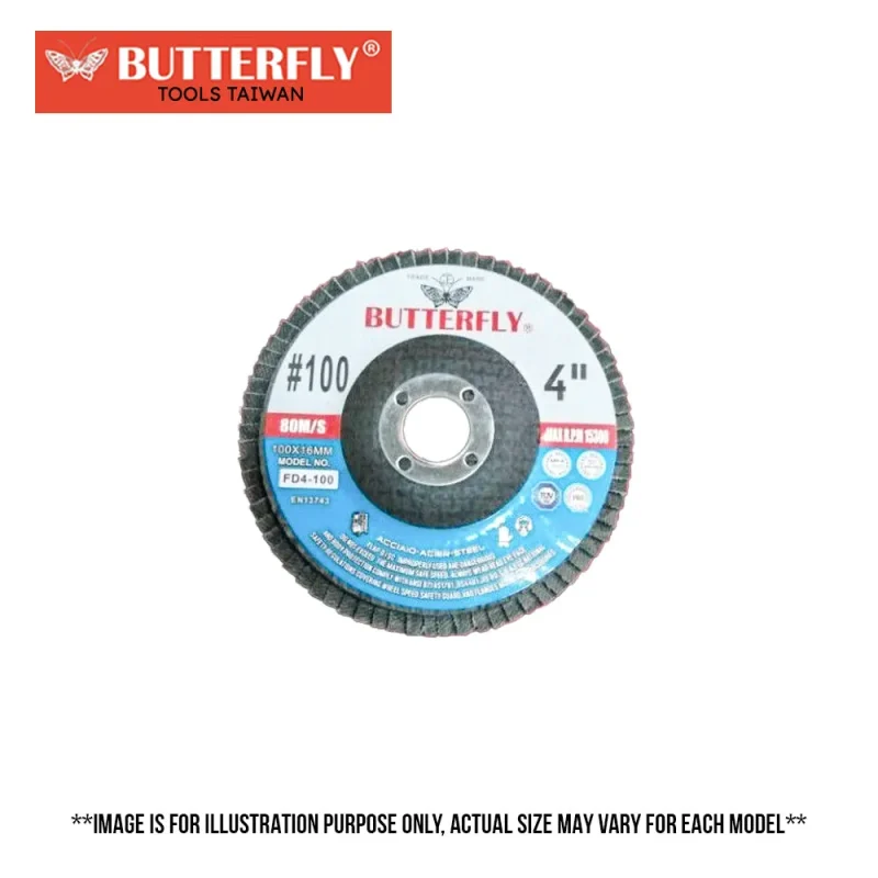 4 flap butterfly discs taiwan premium quality easy returns