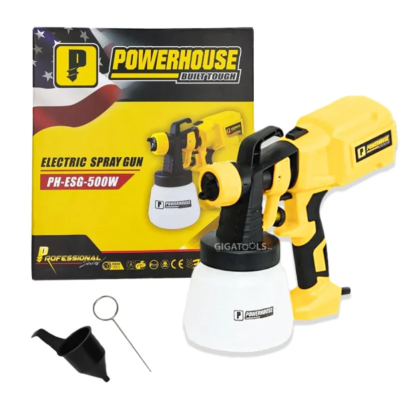 500w portable paint sprayer gun powerhouse ph esg