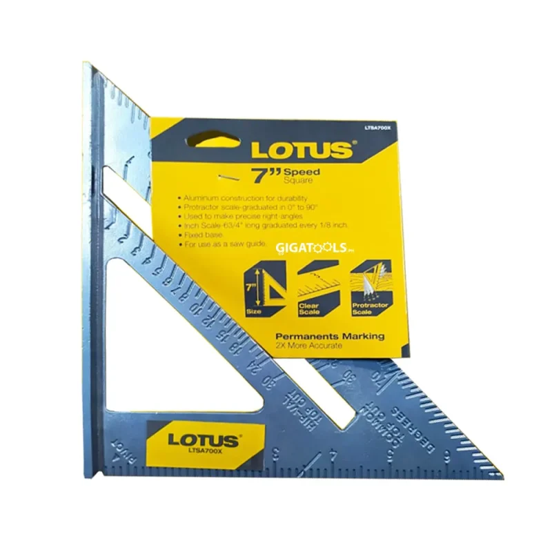 7 inch lotus ltsa700x speed square precision tool for builders