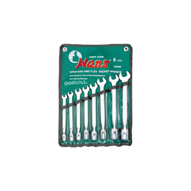 8 piece open end flex socket set 16409m hans tools