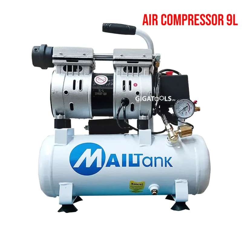 9l quiet oil free air compressor 650w mailtank sh 38