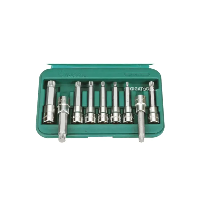 9pcs 1 2 dr xzn spline ribe bit socket set hans tools 46028 49