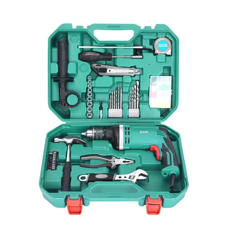 azj16t impact drill kit power tool set for diy professionals