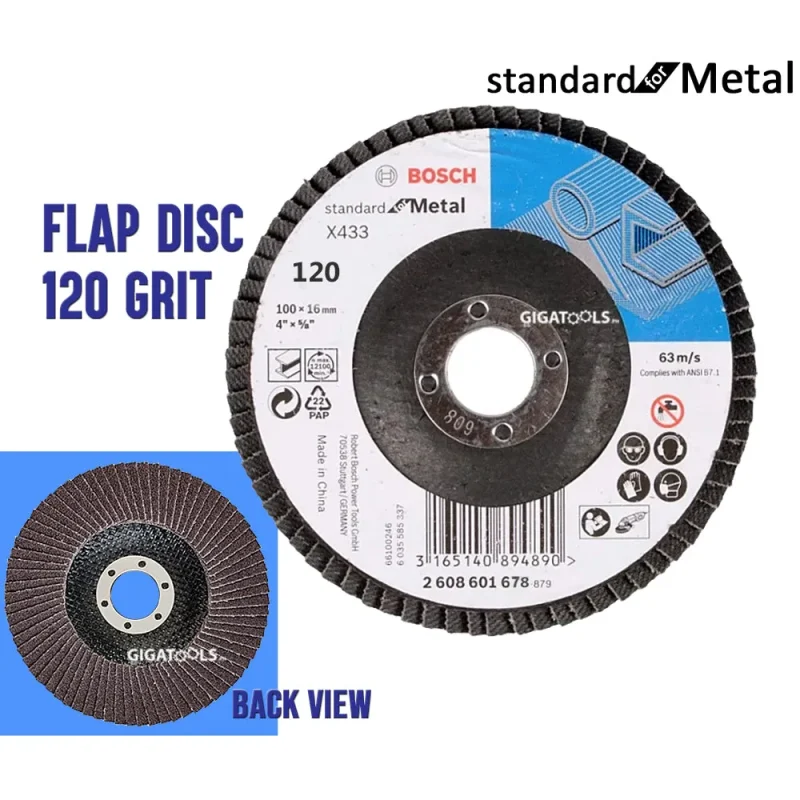 bosch 120 grit flap disc for metal 120mm