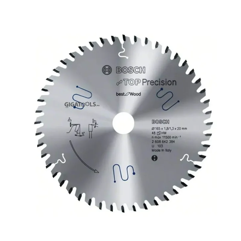 bosch 165mm 48t circular saw blade for wood 2608642384