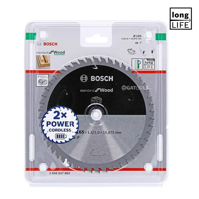 bosch 165mm 48t circular saw blade for wood