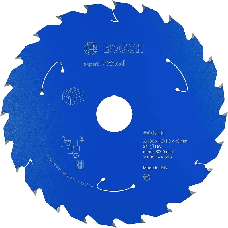 bosch 190mm 60t wood circular saw blade made in italy 2608644515