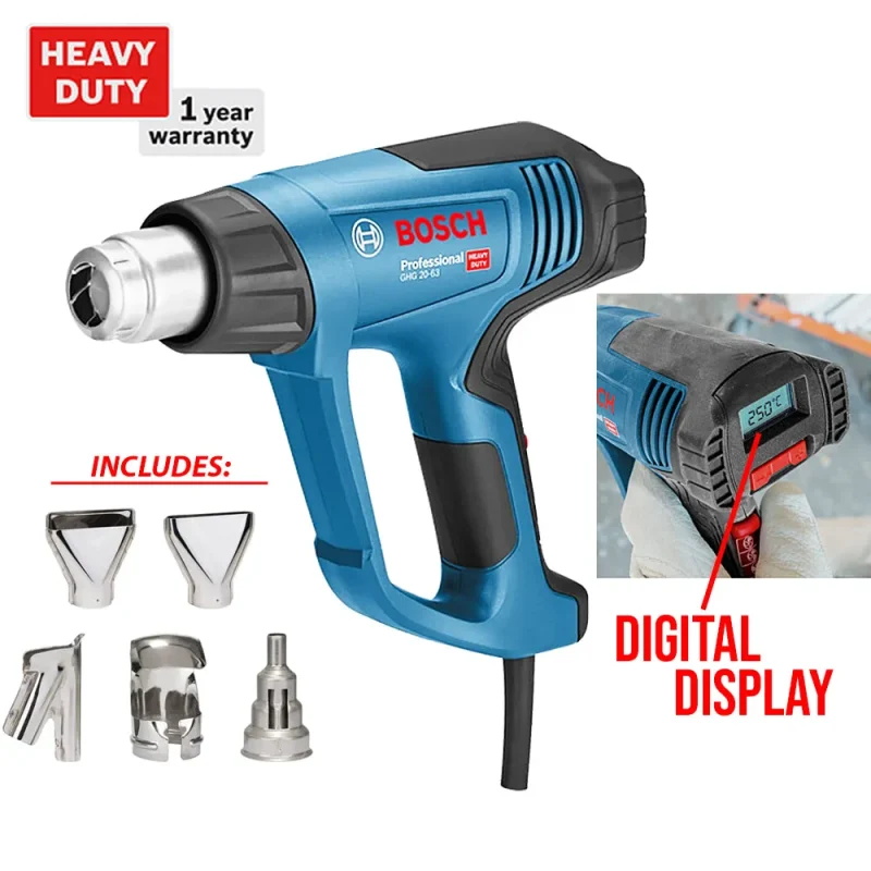 bosch 2000w heavy duty heat gun with led display temp control