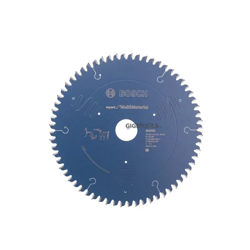 bosch 216mm 64t tcg saw blade for multi material cutting