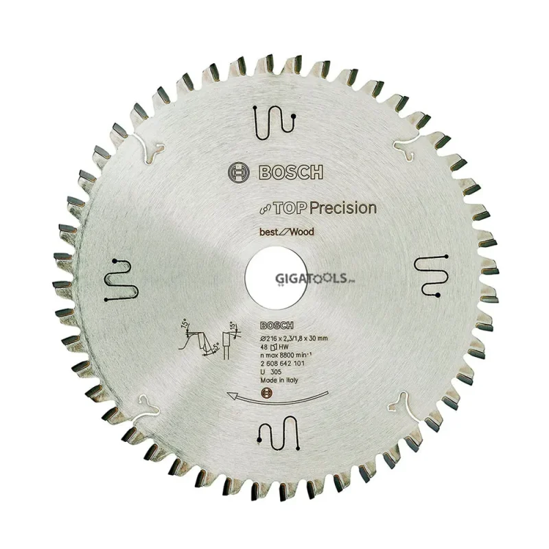 bosch 216mm wood cutting saw blade 48t 2608642101