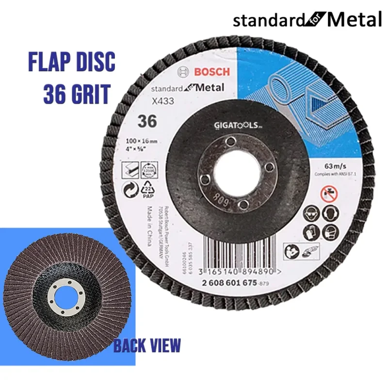 bosch 36 grit metal flap disc 2608601675 standard