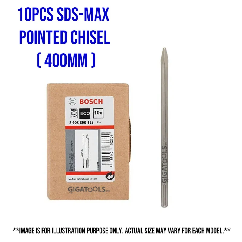 bosch 400mm sds max chisel set 10pcs made in italy