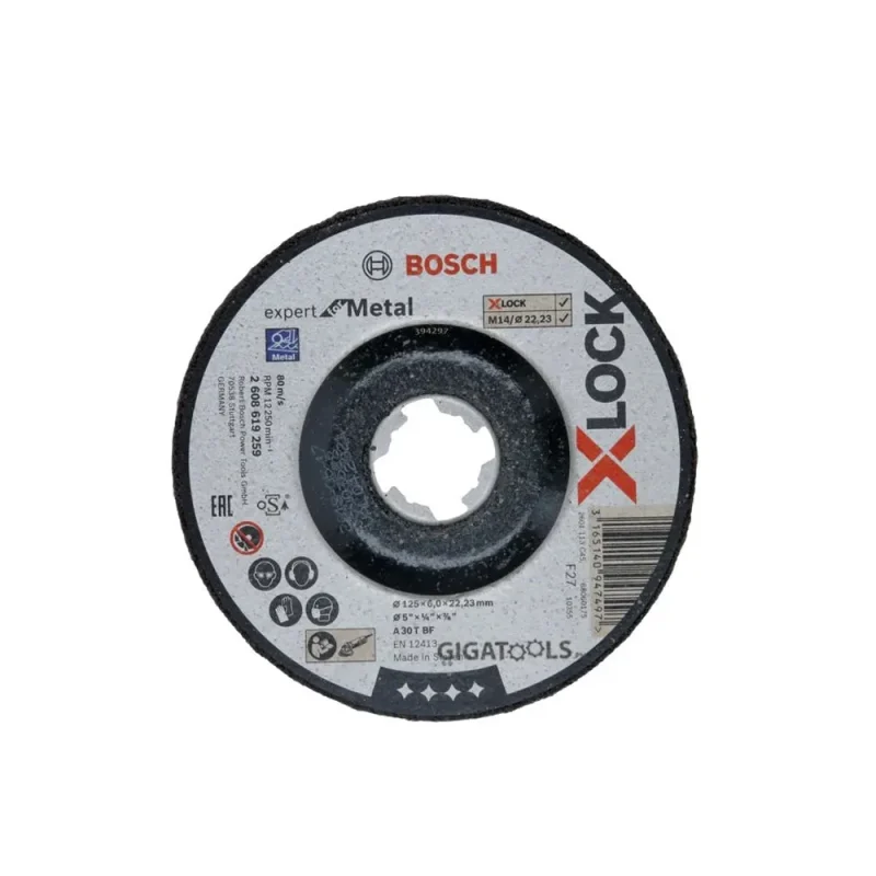 bosch 5 inch x lock metal grinding disc 125mm 2608619259