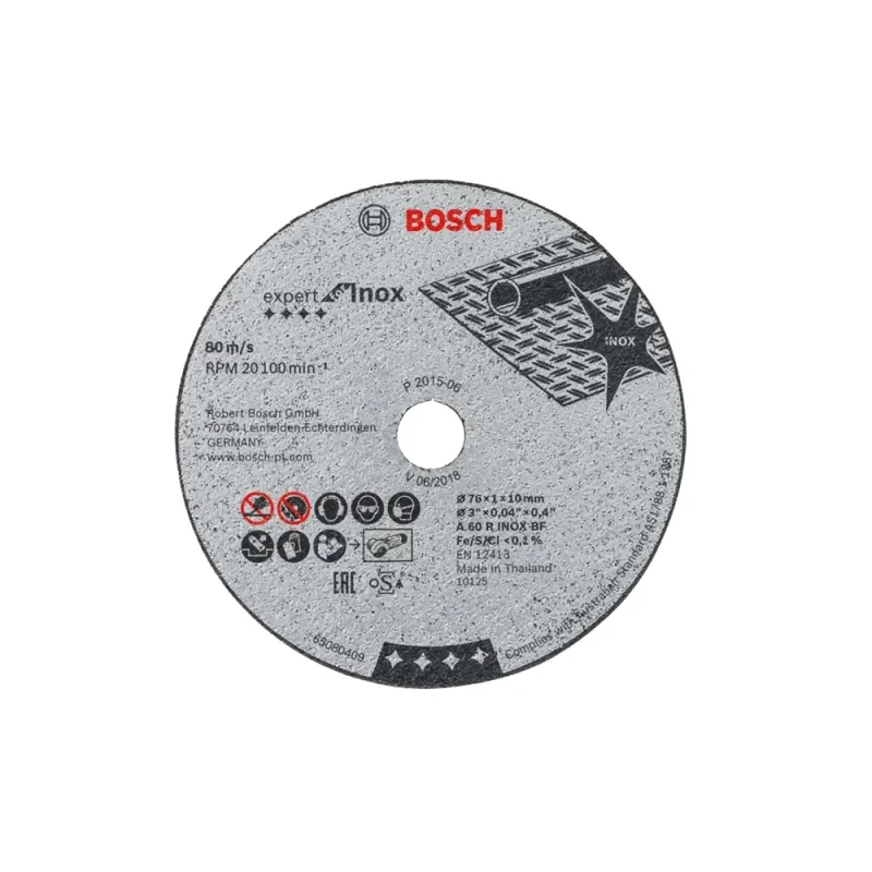 bosch 5 pack 3 stainless steel cutting discs 76mm 2608601520