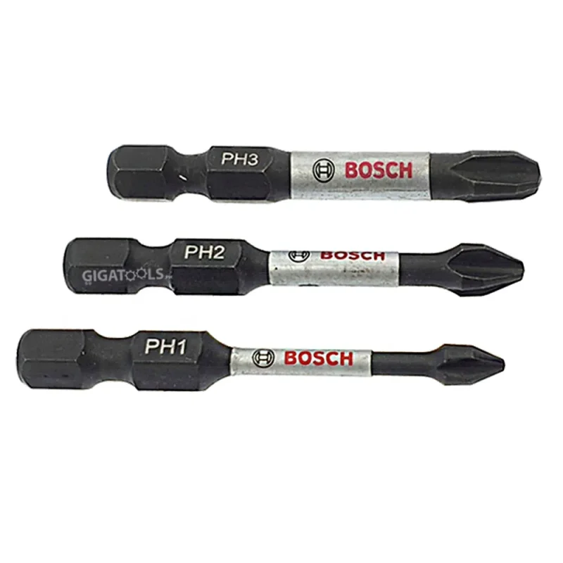 bosch 50mm impact control screw bit set ph1 ph2 ph3