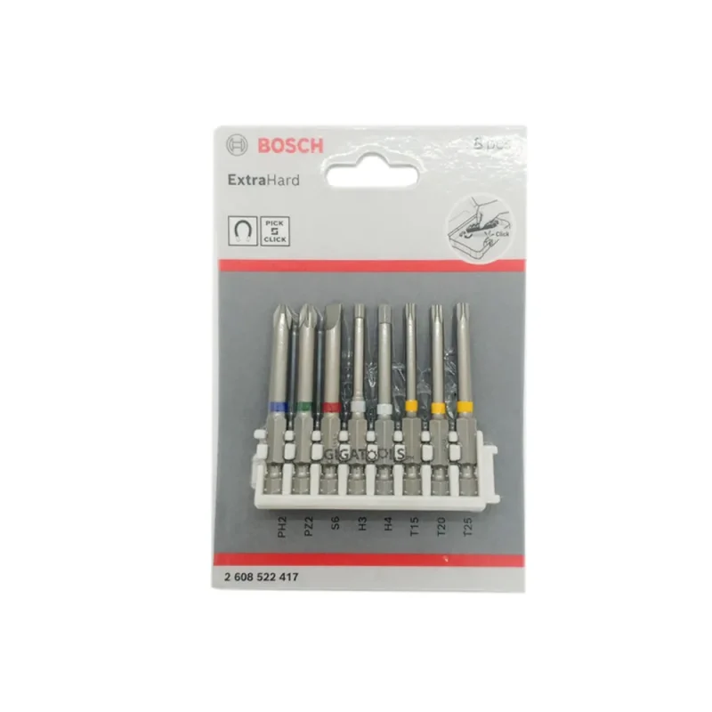 bosch 8 piece extrahard impact bit set 65mm 2608522417