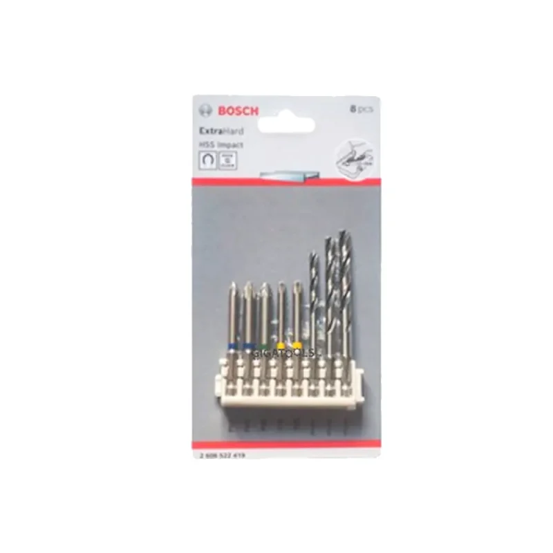 bosch 8 piece hss drill bit screwdriver set 65mm