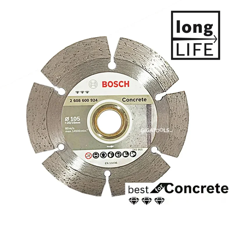 bosch diamond cutting disc for concrete 105mm