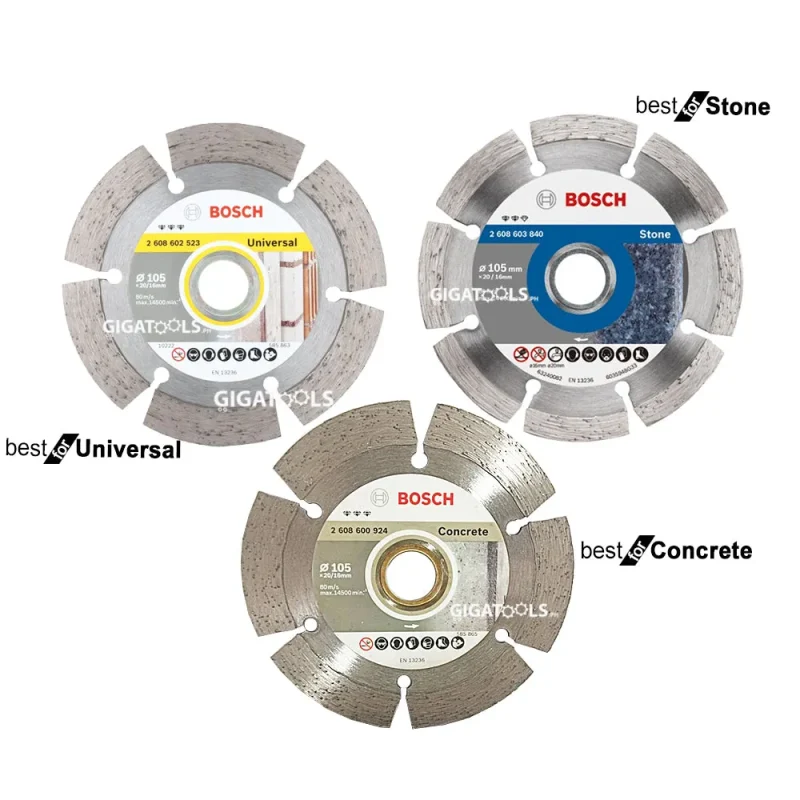 bosch diamond cutting disc set universal stone concrete 3pcs