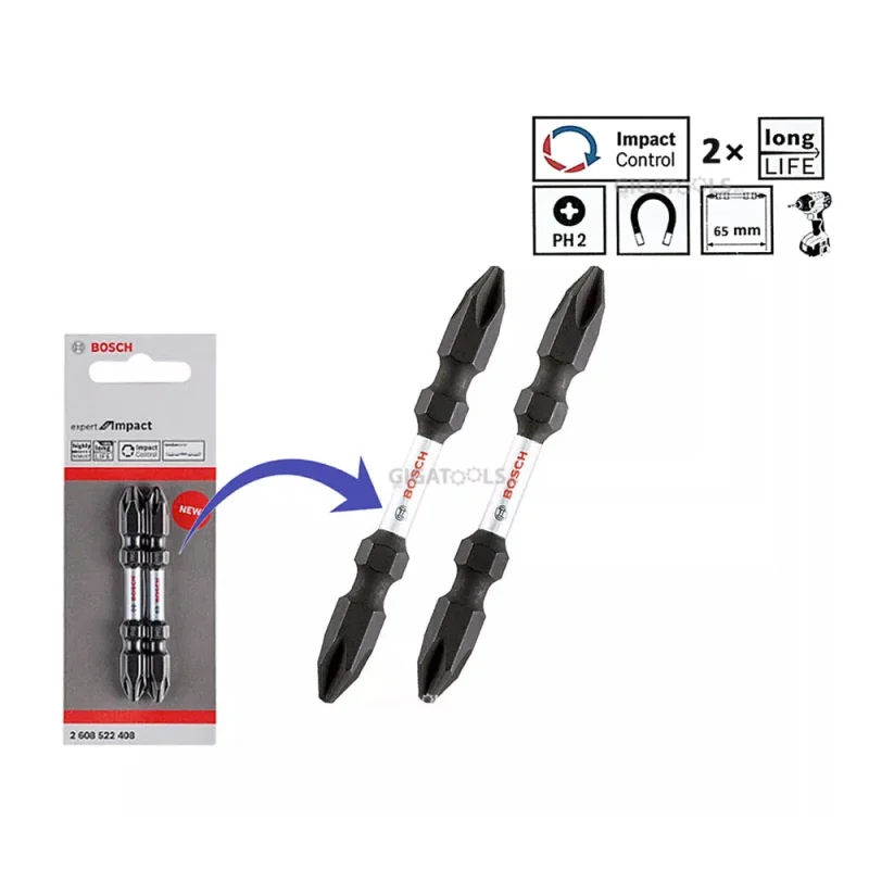 bosch expert magnetic ph2 double ended screwdriver 2 pack