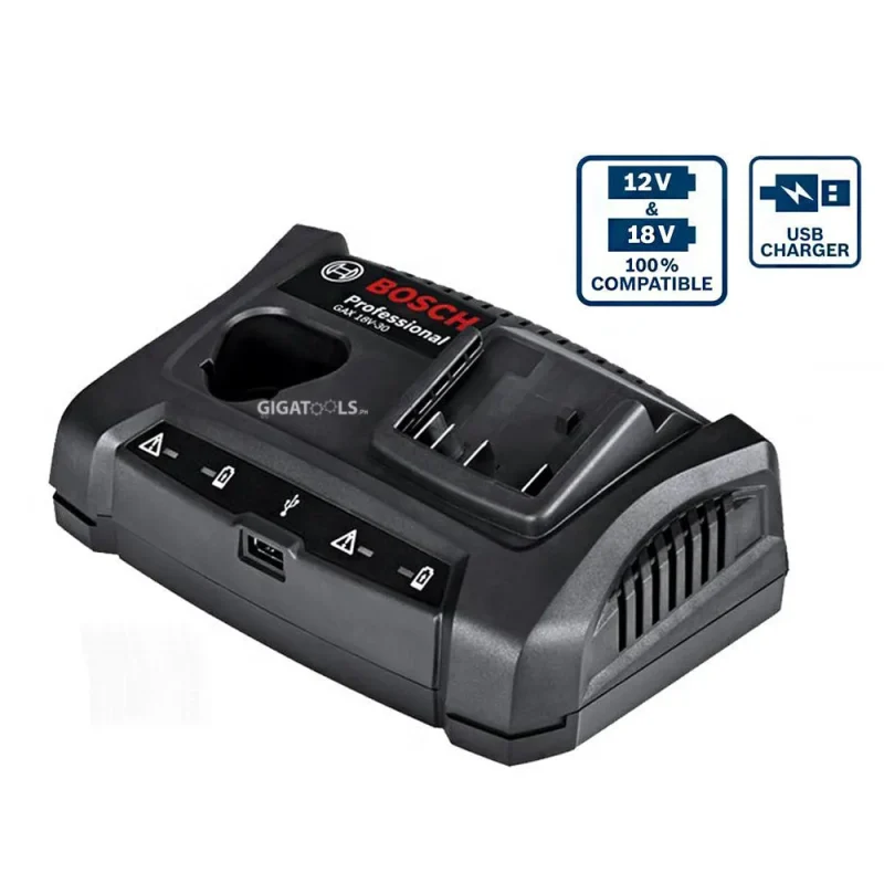 bosch gax 18v 30 3 in 1 charger 18v 12v usb dual bay