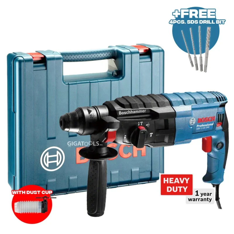 bosch gbh 2 24 dre 790w heavy duty sds plus rotary hammer 3 modes