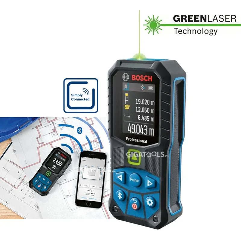 bosch glm 50 27 cg 50m laser measure with bluetooth