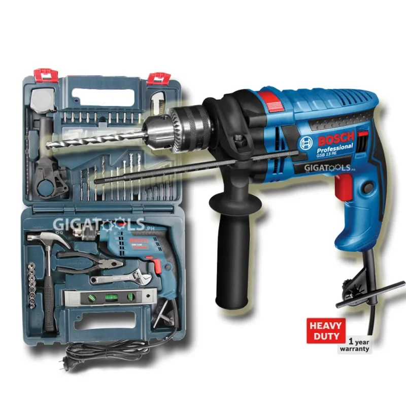 bosch gsb 13 re 13mm impact drill tool kit 650w high performance