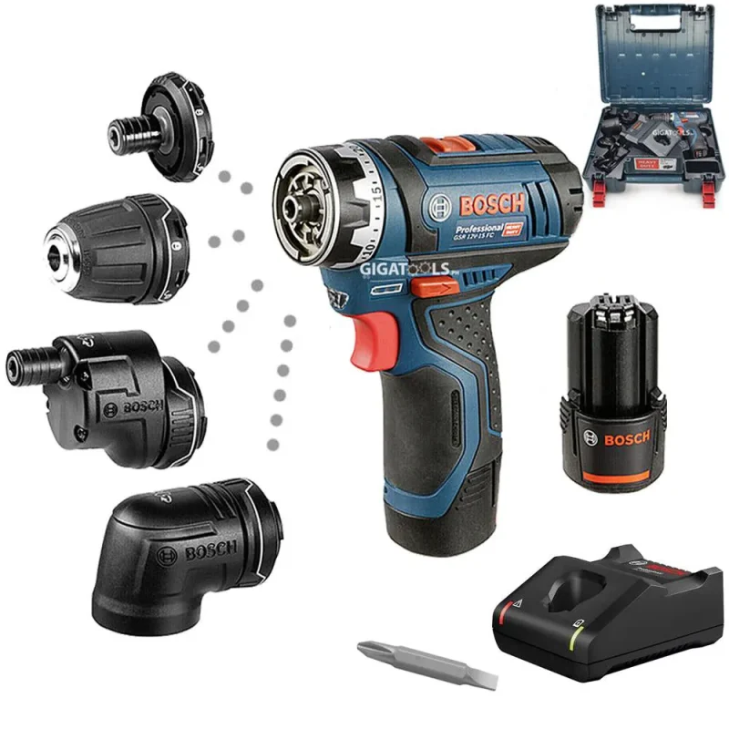 bosch gsr 12v 15 fc 12v pro cordless drill driver kit w hard case