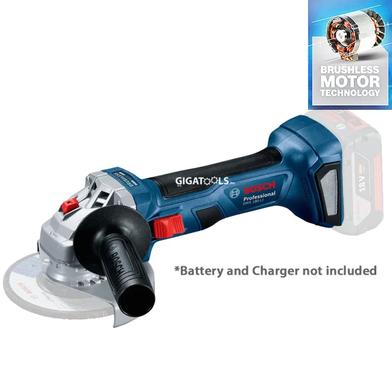 bosch gws 180 li 18v cordless angle grinder bare tool