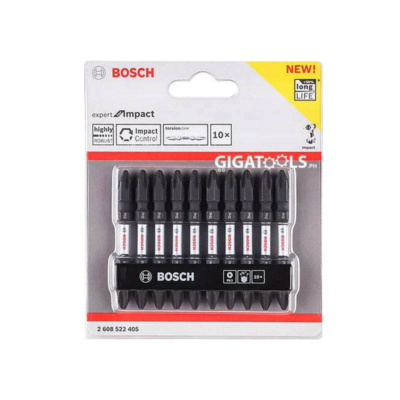 bosch magnetic impact ph2 65mm philips screwdriver bits 10 pack