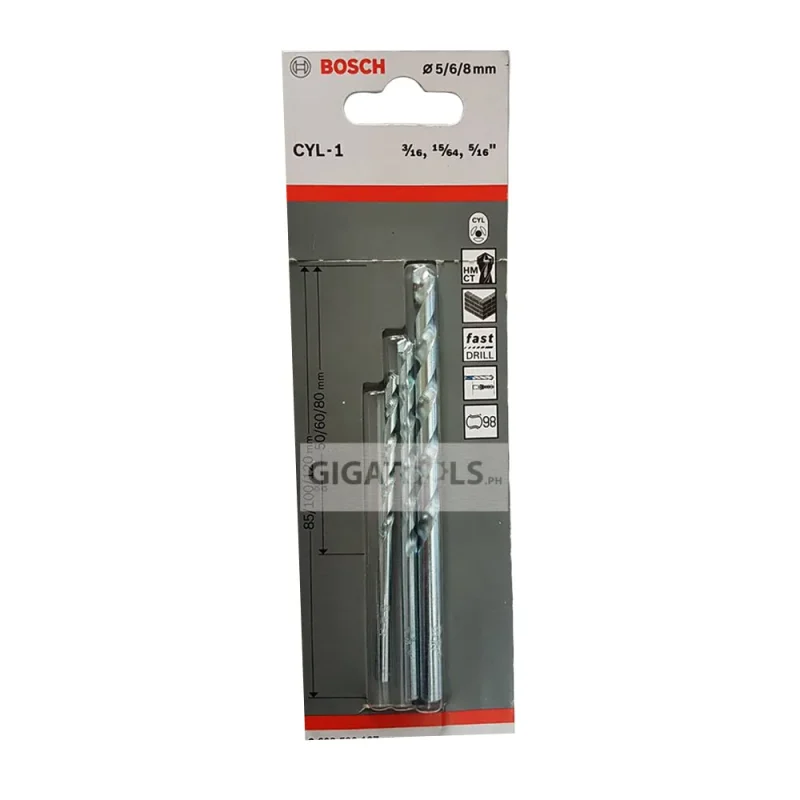 bosch masonry drill bit set 5mm 6mm 8mm 2608590127