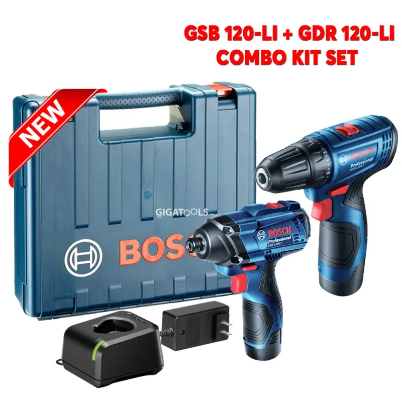 bosch pro cordless hammer drill impact driver combo kit gsb 120 li gdr 120 li