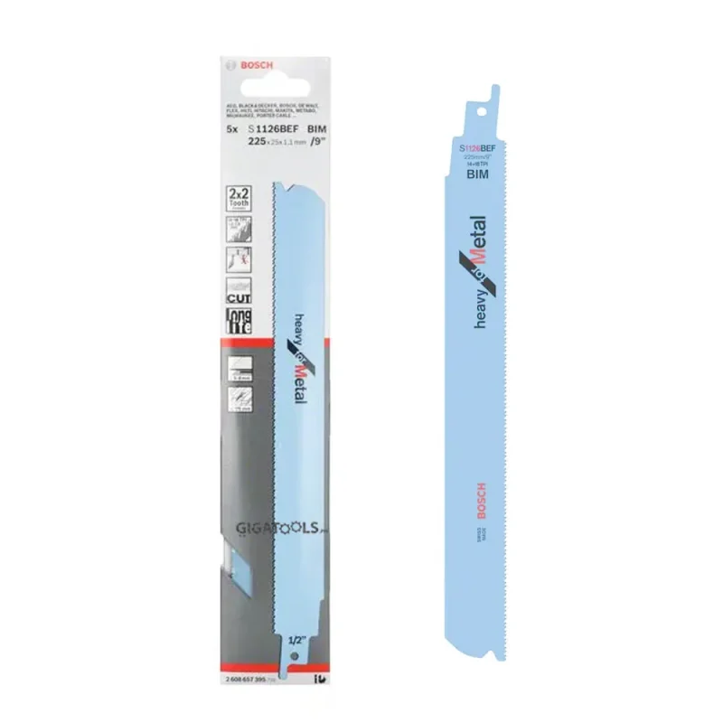 bosch s 1126 bef 5 pc reciprocating saw blades for metal