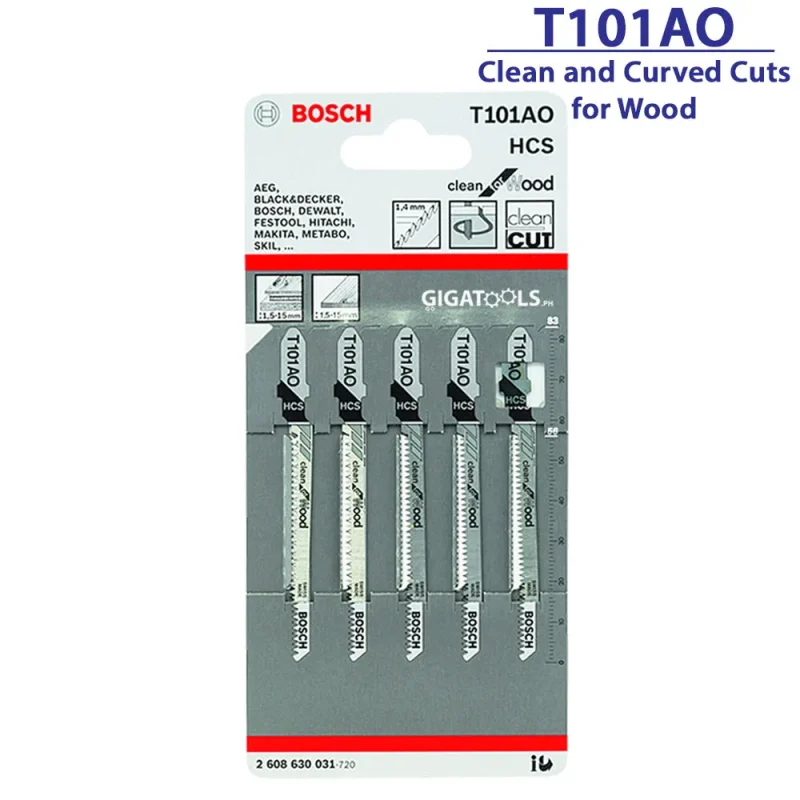 bosch t101ao 5 pack jigsaw blades for clean cuts in metal 1 5 15mm