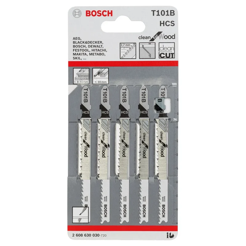 bosch t101b wood cutting jigsaw blades 5 pack