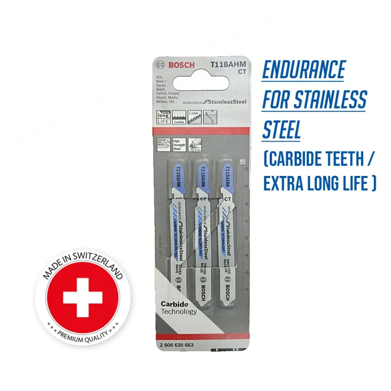 bosch t118ahm stainless steel jigsaw blades endurance set