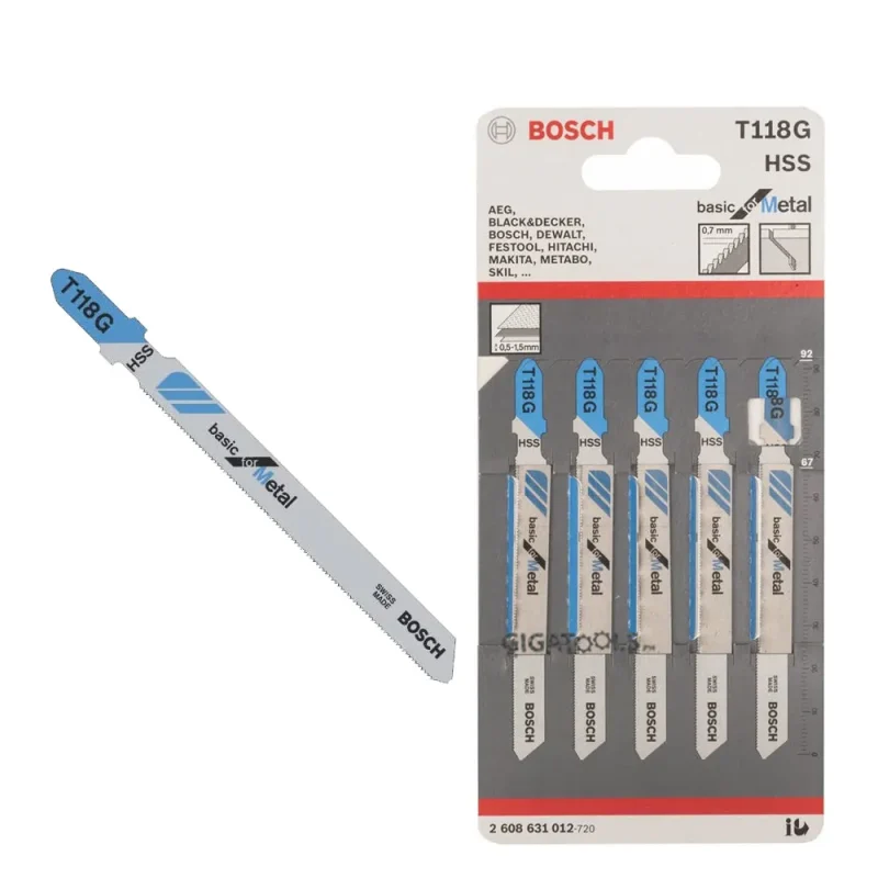 bosch t118g 5 piece jigsaw blades for metal 2608631012