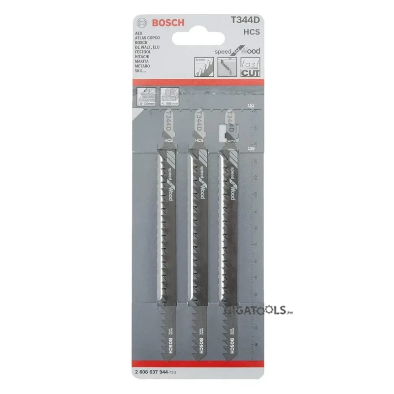 bosch t344d 3 piece jigsaw blades for wood high speed cutting