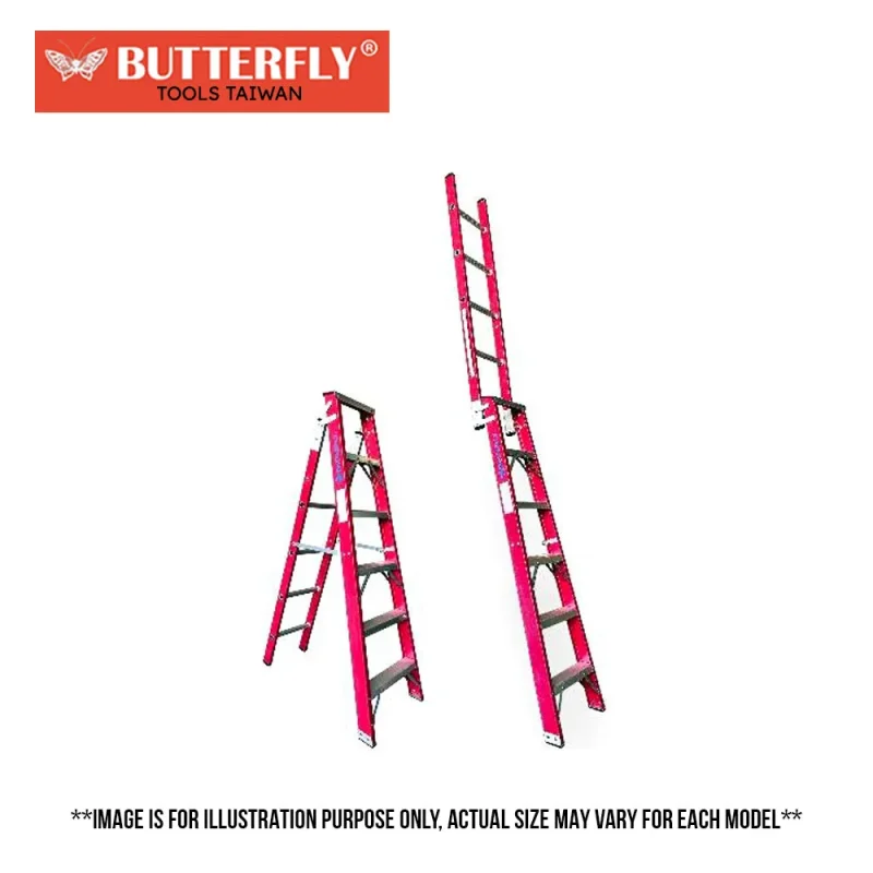 butterfly fiberglass dual purpose ladder made in taiwan