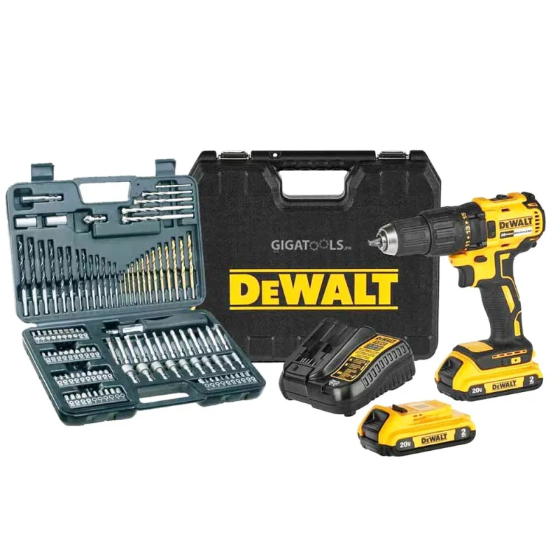 dewalt 20v cordless drill 109pc bit set dcd7771d2a kit